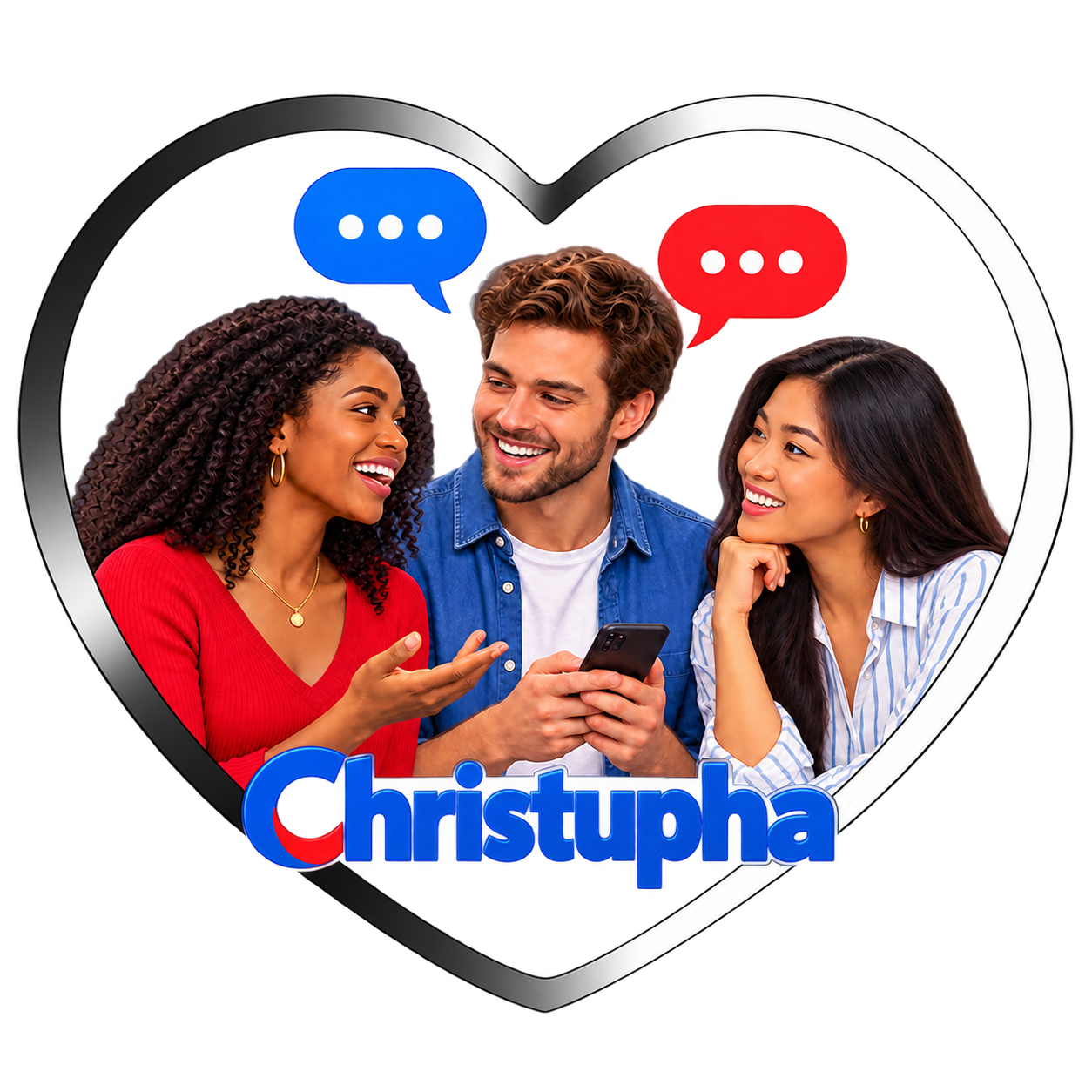 Friends connecting with Christupha